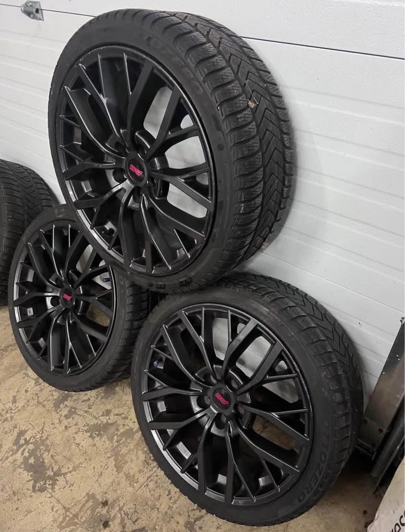 Subaru WRX STI 19-Inch Wheels with Pirelli Sottozero 3 Winter Tires – 5x114.3